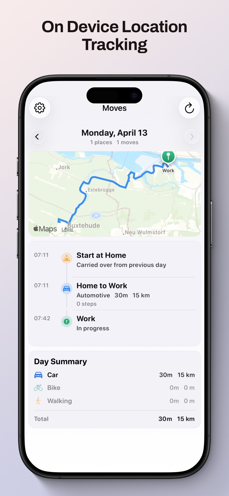 Moves timeline