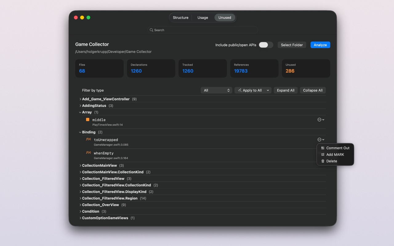 SourceCleaner editor